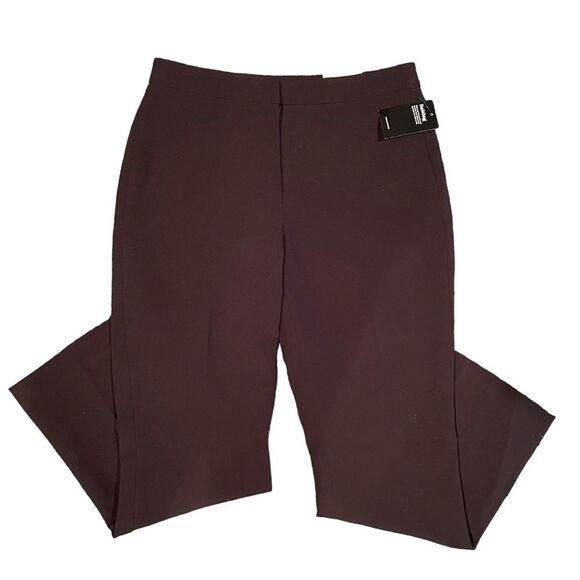 Brand New Nine West Kick Flare High Rise Suiting Pants size 8 in Dull Black - Picture 1 of 10